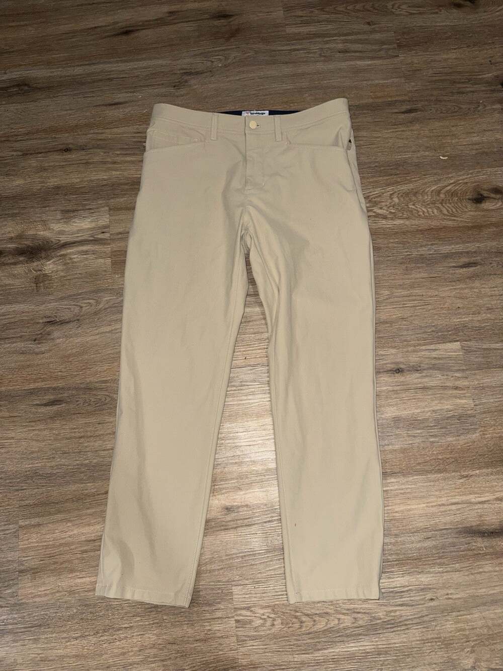 Birddogs Mens Stretch Khaki Chino Pants Tan Beige Golf Casual 32 x 30